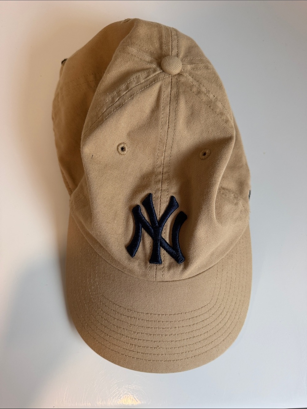 New York Yankees 47 Tan Baseball Cap with Navy Logo